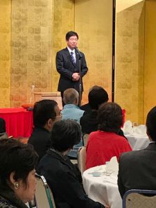 懇親会に駆けつけて下さった高橋水戸市長